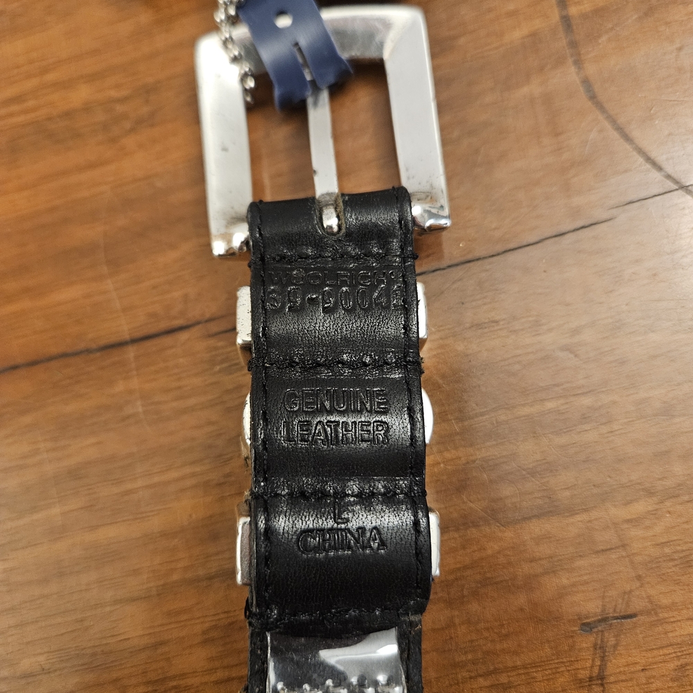 Woolrich John Rich And Bros Genuine Leather Braided Belt Women's Size L Black - Picture 4 of 5